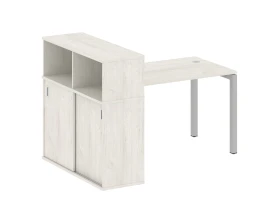 Стол письменный с шкафом-купе на П-образном м/к 1610x1120x1098 Метал Систем Куатро 5x5 / Metal System Quattro 5x5 images