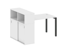 Стол письменный с шкафом-купе на П-образном м/к 1610x1120x1098 Метал Систем Куатро 5x5 / Metal System Quattro 5x5 images