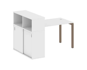 Стол письменный с шкафом-купе на П-образном м/к 1610x1120x1098 Метал Систем Куатро 5x5 / Metal System Quattro 5x5 images
