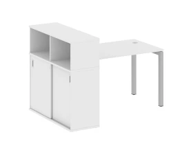 Стол письменный с шкафом-купе на П-образном м/к 1610x1120x1098 Метал Систем Куатро 5x5 / Metal System Quattro 5x5 images
