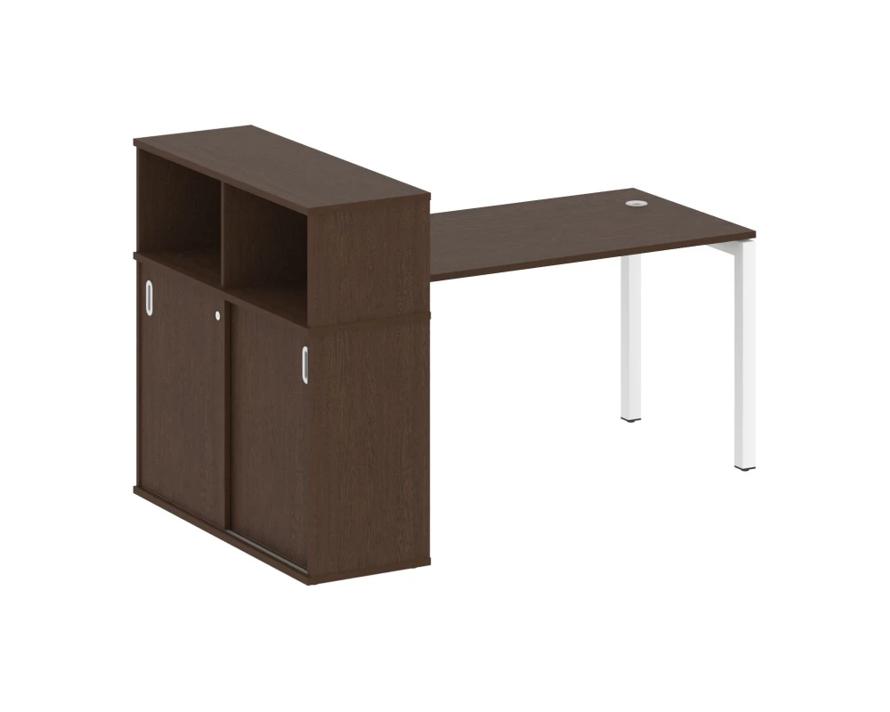 Стол письменный с шкафом-купе на П-образном м/к 1810x1120x1098 Метал Систем Куатро 5x5 / Metal System Quattro 5x5