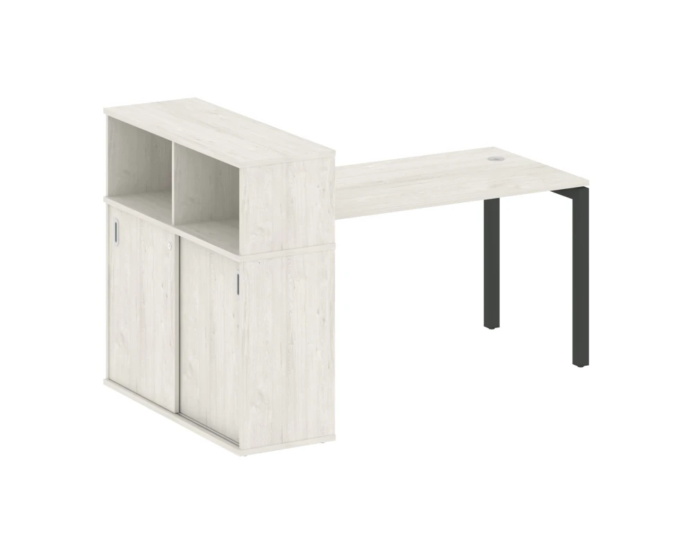 Стол письменный с шкафом-купе на П-образном м/к 1810x1120x1098 Метал Систем Куатро 5x5 / Metal System Quattro 5x5