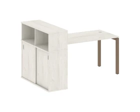 Стол письменный с шкафом-купе на П-образном м/к 1810x1120x1098 Метал Систем Куатро 5x5 / Metal System Quattro 5x5 images