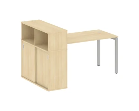 Стол письменный с шкафом-купе на П-образном м/к 1810x1120x1098 Метал Систем Куатро 5x5 / Metal System Quattro 5x5 images