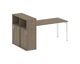 Стол письменный с шкафом-купе на П-образном м/к 2010x1120x1098 Метал Систем Куатро 5x5 / Metal System Quattro 5x5 images