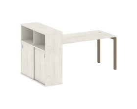 Стол письменный с шкафом-купе на П-образном м/к 2010x1120x1098 Метал Систем Куатро 5x5 / Metal System Quattro 5x5 images