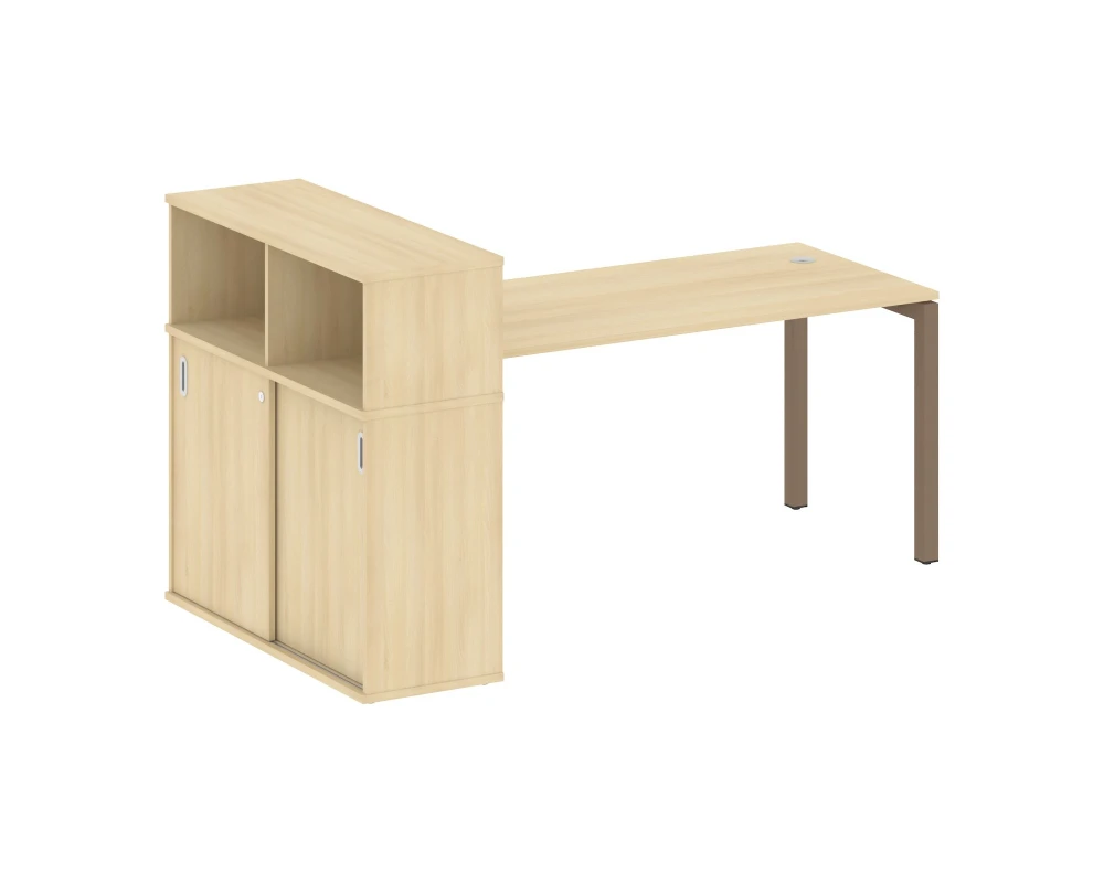 Стол письменный с шкафом-купе на П-образном м/к 2010x1120x1098 Метал Систем Куатро 5x5 / Metal System Quattro 5x5