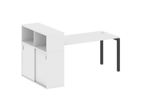 Стол письменный с шкафом-купе на П-образном м/к 2010x1120x1098 Метал Систем Куатро 5x5 / Metal System Quattro 5x5 images