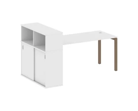 Стол письменный с шкафом-купе на П-образном м/к 2010x1120x1098 Метал Систем Куатро 5x5 / Metal System Quattro 5x5 images