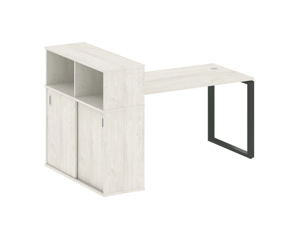 Стол письменный с шкафом-купе на О-образном м/к 1810x1120x1098 Метал Систем / Metal System