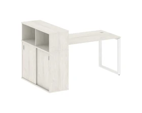 Стол письменный с шкафом-купе на О-образном м/к 1810x1120x1098 Метал Систем / Metal System images