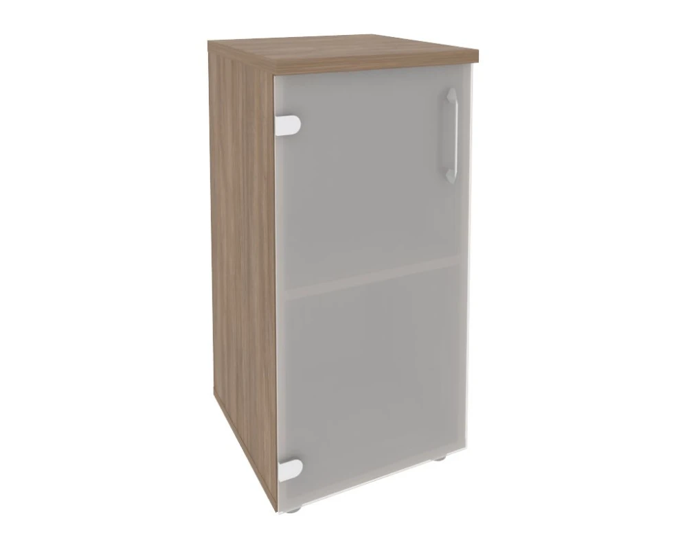 Шкаф низкий узкий левый (1 низкий фасад стекло) 400x420x823 Оникс / Onix