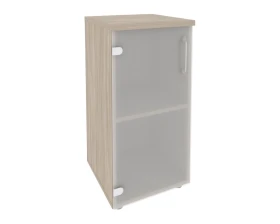 Шкаф низкий узкий левый (1 низкий фасад стекло) 400x420x823 Оникс / Onix images