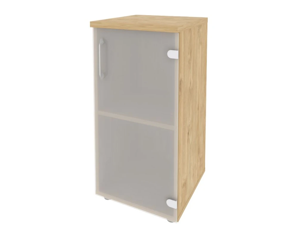 Шкаф низкий узкий правый (1 низкий фасад стекло) 400x420x823 Оникс / Onix