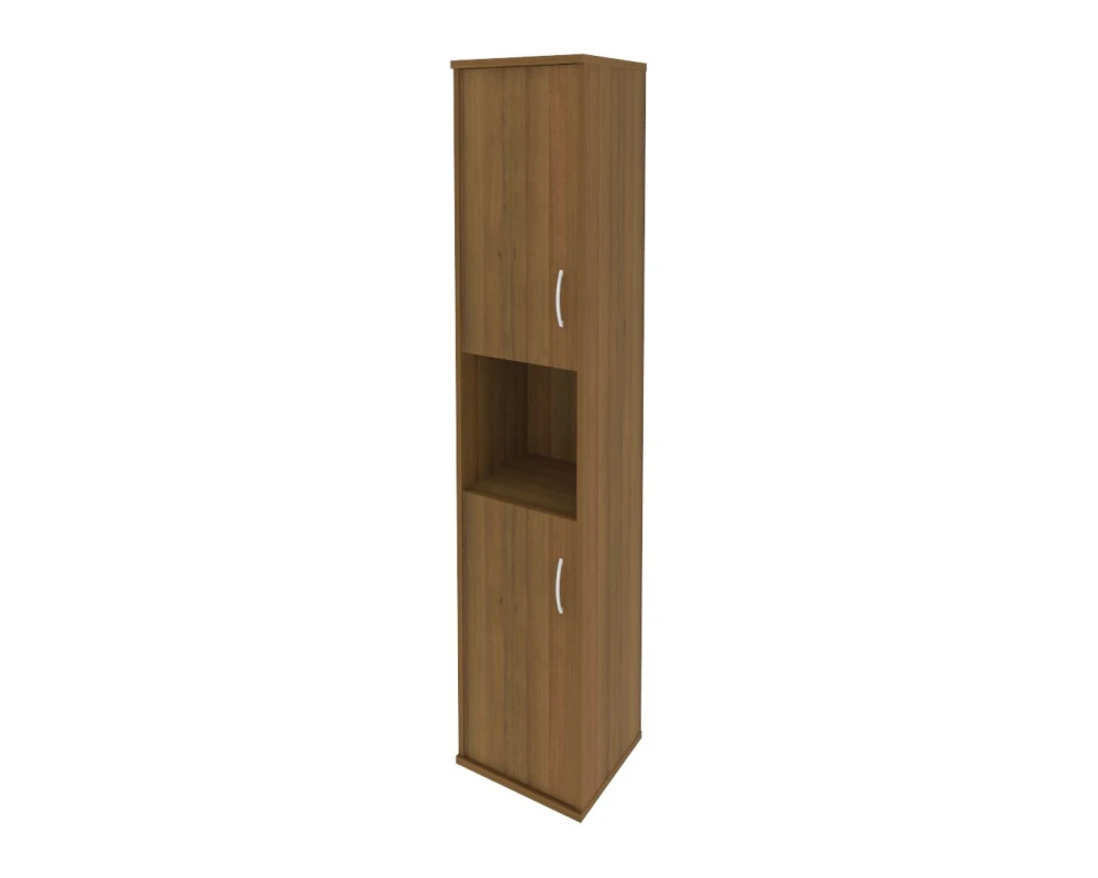 Шкаф высокий узкий левый 2 низкие двери ЛДСП Рива / Riva