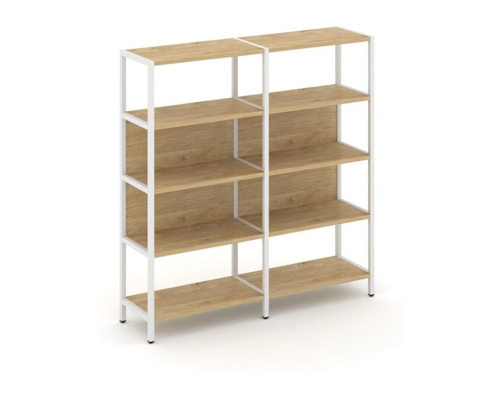 Двухсекционный стеллаж четырехярусный 1590х400х1613 Шелф Систем / Shelf System
