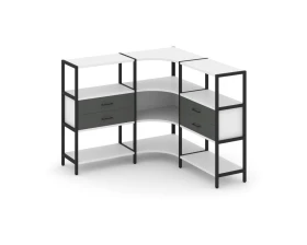Трехсекционный угловой стеллаж трехярусный с ящиками 1590х1590х1246 Шелф Систем / Shelf System images