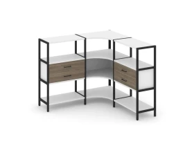 Трехсекционный угловой стеллаж трехярусный с ящиками 1590х1590х1246 Шелф Систем / Shelf System images