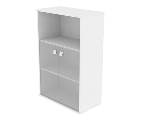 Шкаф средний широкий 2 низкие двери стекло Стайл Систем / Style System