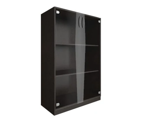 Шкаф средний широкий 2 средние двери стекло Нова С / Nova S