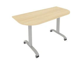 Стол радиусный складной мобильный 1400x650x757 Мобайл Систем / Mobile System images