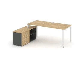 Стол письменный с греденцией левой на П-образном каркасе 1980x1480x750 Стайл Проджект Директ / Style Project Direct images