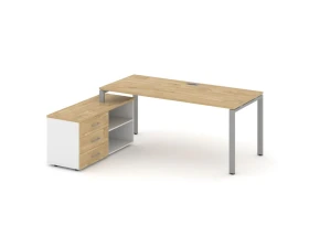 Стол письменный с греденцией левой на П-образном каркасе 1980x1480x750 Стайл Проджект Директ / Style Project Direct images