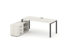 Стол письменный с греденцией левой на П-образном каркасе 2180x1480x750 Стайл Проджект Директ / Style Project Direct images