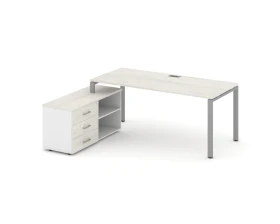 Стол письменный с греденцией левой на П-образном каркасе 2180x1480x750 Стайл Проджект Директ / Style Project Direct images