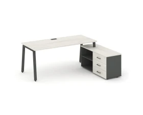 Стол письменный с греденцией правой на А-образном каркасе 1780x1580x750 Стайл Проджект Директ / Style Project Direct images