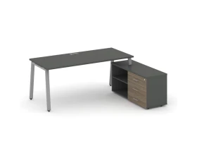 Стол письменный с греденцией правой на А-образном каркасе 1980x1480x750 Стайл Проджект Директ / Style Project Direct images