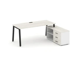 Стол письменный с греденцией правой на А-образном каркасе 1980x1480x750 Стайл Проджект Директ / Style Project Direct images