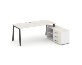 Стол письменный с греденцией правой на А-образном каркасе 1980x1580x750 Стайл Проджект Директ / Style Project Direct images