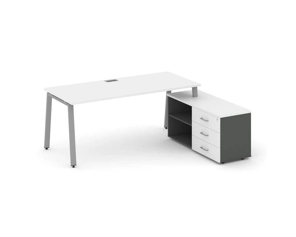 Стол письменный с греденцией правой на А-образном каркасе 1980x1580x750 Стайл Проджект Директ / Style Project Direct