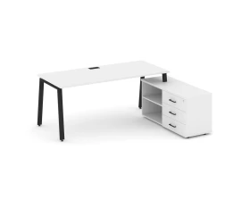 Стол письменный с греденцией правой на А-образном каркасе 1980x1580x750 Стайл Проджект Директ / Style Project Direct images