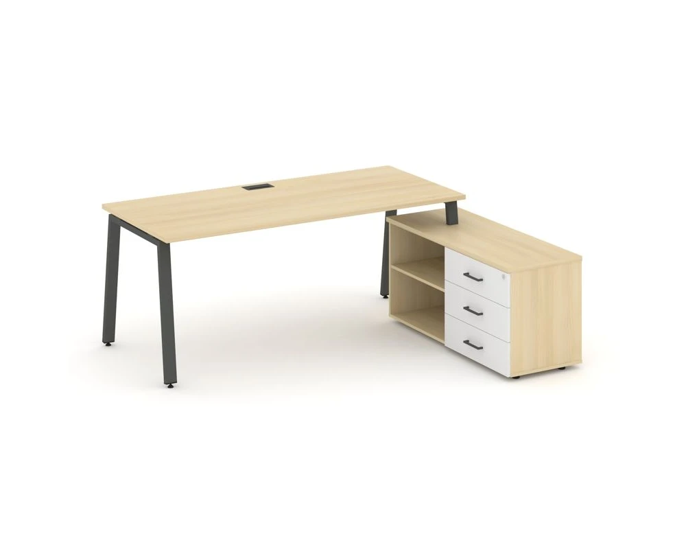 Стол письменный с греденцией правой на А-образном каркасе 1980x1580x750 Стайл Проджект Директ / Style Project Direct