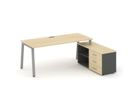 Стол письменный с греденцией правой на А-образном каркасе 1980x1580x750 Стайл Проджект Директ / Style Project Direct images