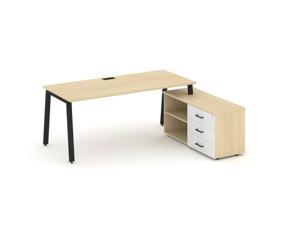 Стол письменный с греденцией правой на А-образном каркасе 1980x1580x750 Стайл Проджект Директ / Style Project Direct