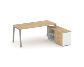 Стол письменный с греденцией правой на А-образном каркасе 1980x1580x750 Стайл Проджект Директ / Style Project Direct images