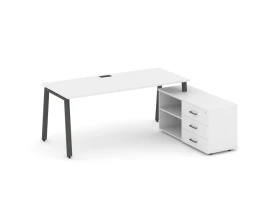 Стол письменный с греденцией правой на А-образном каркасе 1980x1580x750 Стайл Проджект Директ / Style Project Direct images