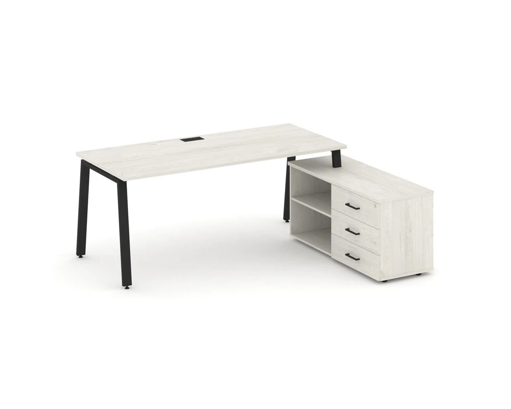 Стол письменный с греденцией правой на А-образном каркасе 1980x1580x750 Стайл Проджект Директ / Style Project Direct