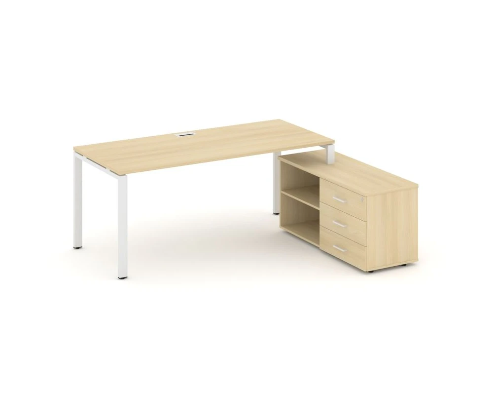 Стол письменный с греденцией правой на П-образном каркасе 1780x1580x750 Стайл Проджект Директ / Style Project Direct