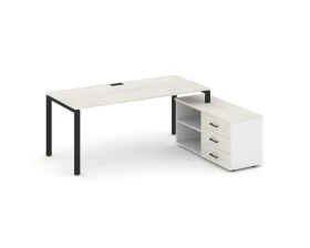 Стол письменный с греденцией правой на П-образном каркасе 1980x1480x750 Стайл Проджект Директ / Style Project Direct images