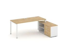 Стол письменный с греденцией правой на П-образном каркасе 1980x1480x750 Стайл Проджект Директ / Style Project Direct images