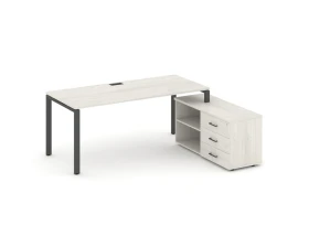 Стол письменный с греденцией правой на П-образном каркасе 1980x1480x750 Стайл Проджект Директ / Style Project Direct images