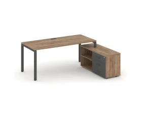 Стол письменный с греденцией правой на П-образном каркасе 1980x1480x750 Стайл Проджект Директ / Style Project Direct images