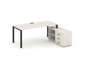 Стол письменный с греденцией правой на П-образном каркасе 1980x1580x750 Стайл Проджект Директ / Style Project Direct images