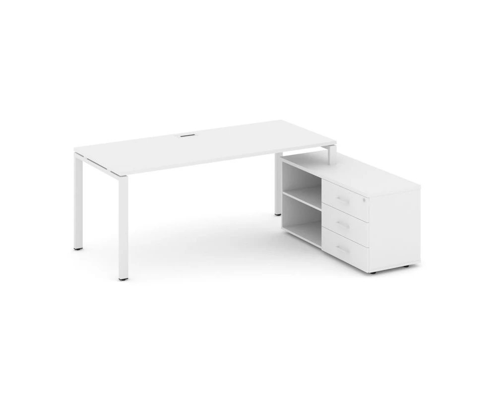 Стол письменный с греденцией правой на П-образном каркасе 1980x1580x750 Стайл Проджект Директ / Style Project Direct