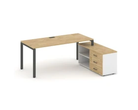 Стол письменный с греденцией правой на П-образном каркасе 1980x1580x750 Стайл Проджект Директ / Style Project Direct images