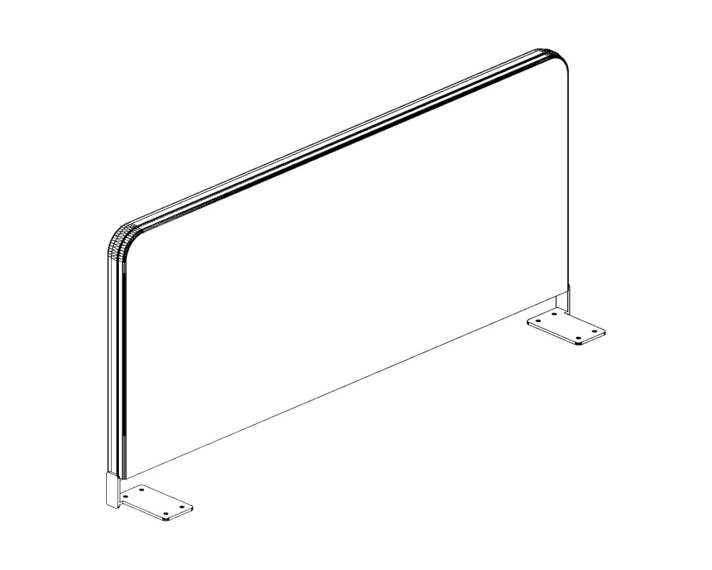 Экран боковой Ткань+AL кант 700х28х497 Стайл Проджект / Style Project